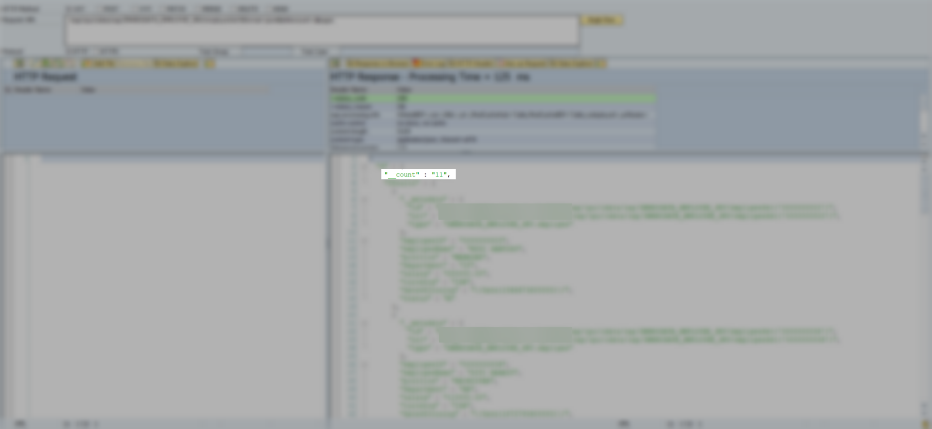 GET employeeSet with $inlinecount=allpages showing __count: "11"
