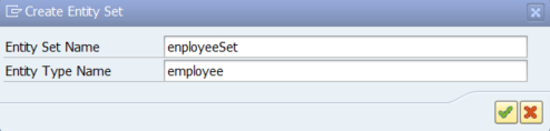 Create Entity Set dialog in SEGW